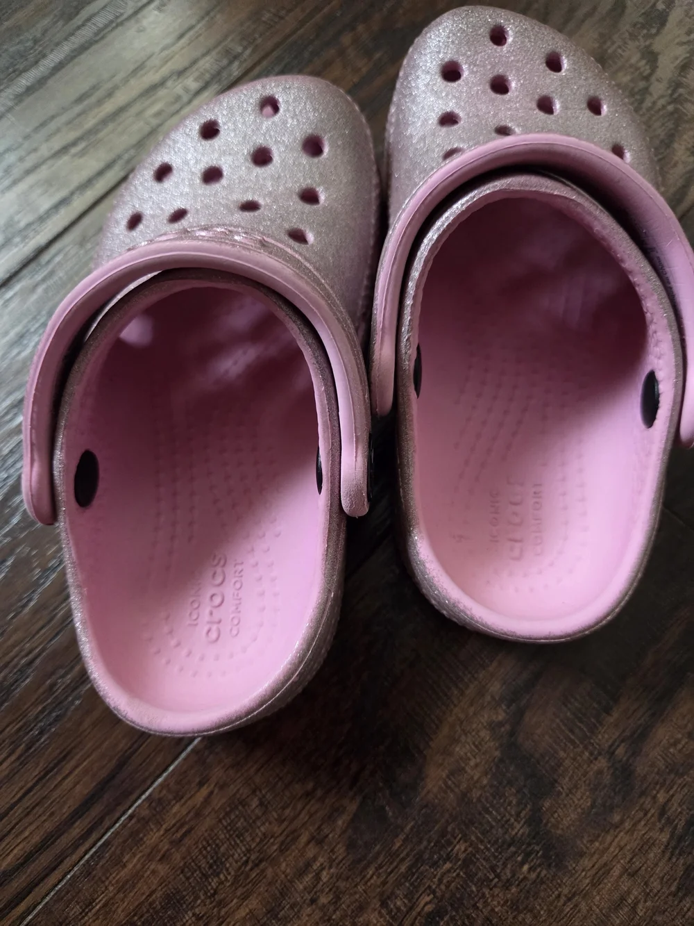 Kids Pink Sparkly Clog - Lightweight Comfort